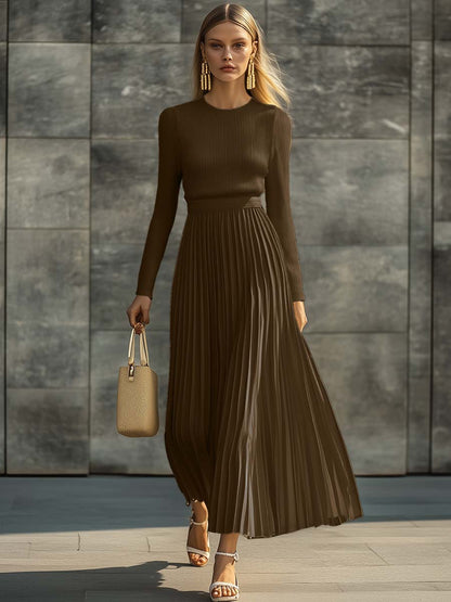 Relaxed Fit Satin Knit Dress
