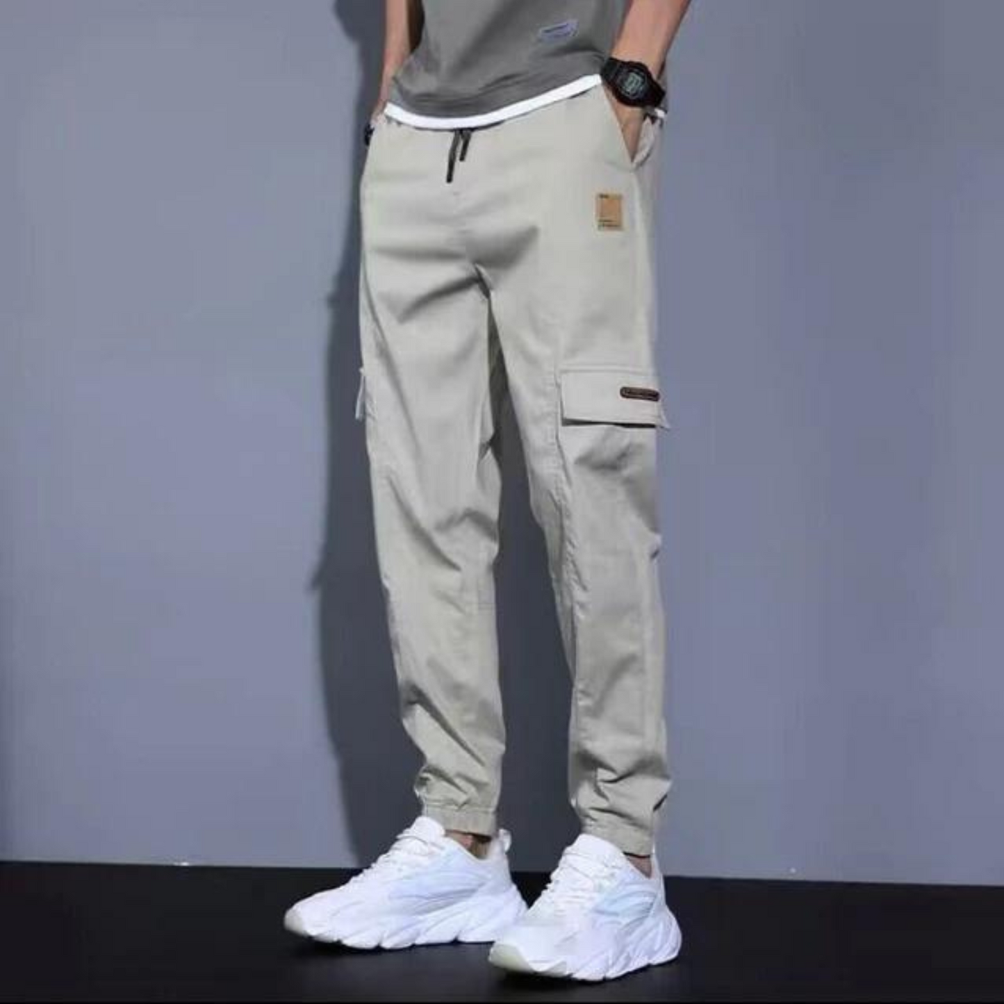 Relaxed Fit Stretch Cargo Pants for Men