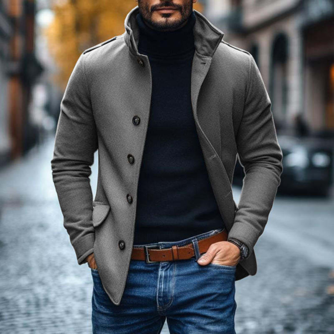 Men's Tailored Fit Overcoat | Stylish