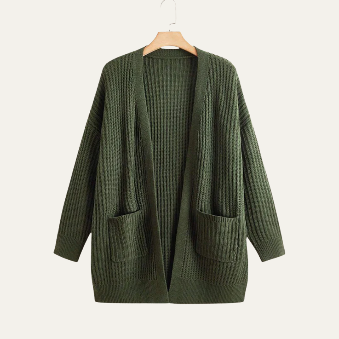 Soft Oversized Ribbed Women's Cardigan