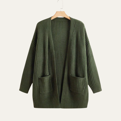 Soft Oversized Ribbed Women's Cardigan