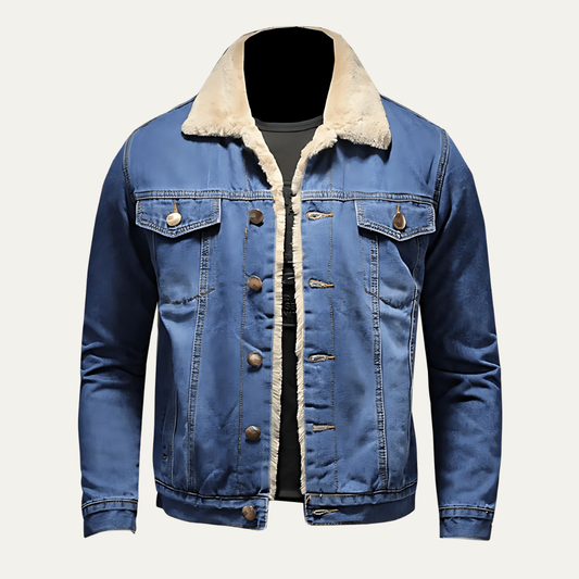 Men's Soft Corduroy Bomber Jacket with Faux Fur Collar - OutfitLondon