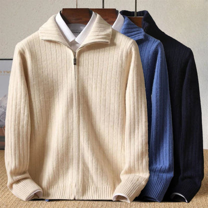 Premium Men's Cashmere Sweater - Classic Fit Cardigan
