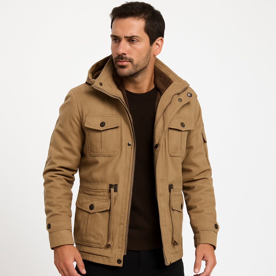 Warm Waterproof Men's Military Coat - OutfitLondon