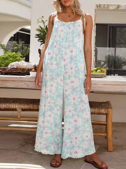 Bright Floral Loose Fit Jumpsuit for Women - OutfitLondon