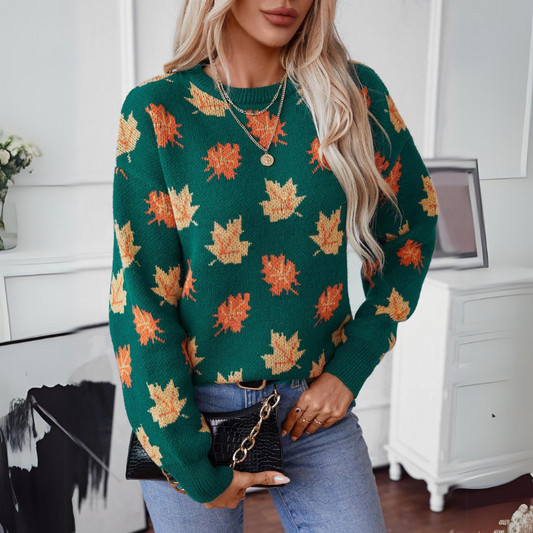 Women's Maple Dream Knit Sweater - OutfitLondon