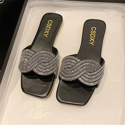 Shiny Women's Glittery Wide Fit Sandals