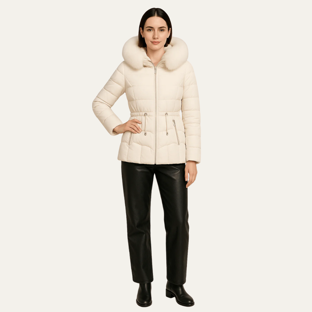 Women's Stylish Mid-Length Down Jacket - OutfitLondon