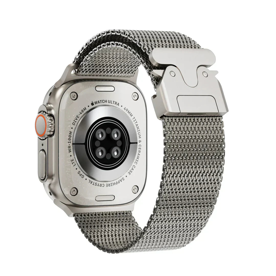 Shiny Stainless Steel Apple Watch Strap
