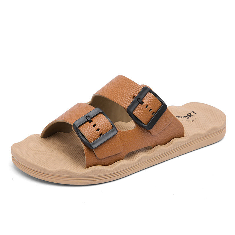 Delmar Comfort Slides - Soft Adjustable Sandals with Contoured Footbed