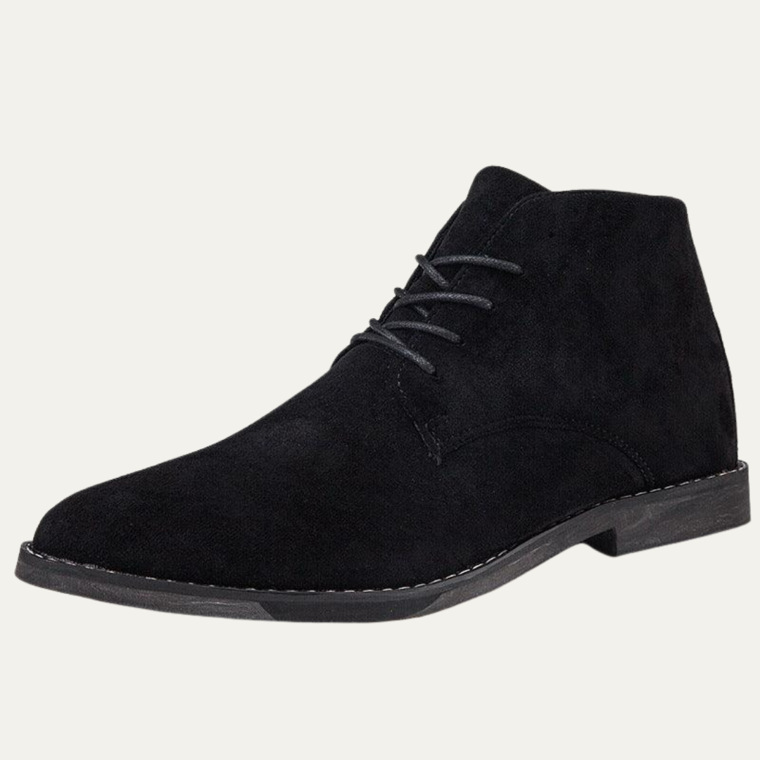 Simple Leather Ankle Boots for Men