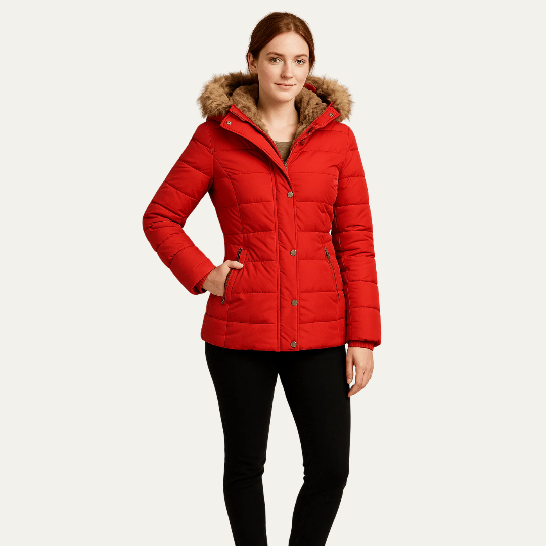 Warm Faux Fur Padded Winter Coat - OutfitLondon