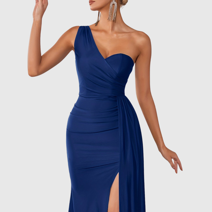Asymmetrical Floor Length Evening Dress