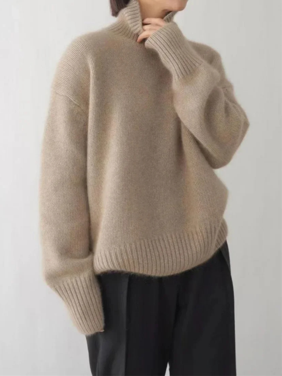Soft Feminine Long Sleeve Winter Sweater - OutfitLondon