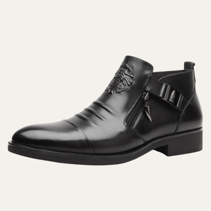 Luxury Men's Leather Pointed Toe Boots - OutfitLondon