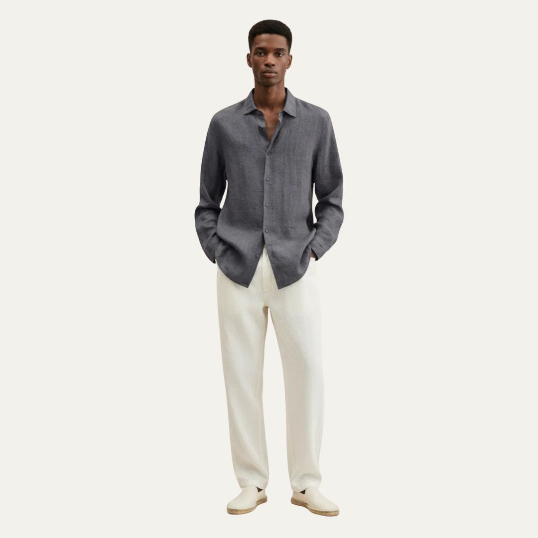 Casual Linen Shirt for Men - OutfitLondon
