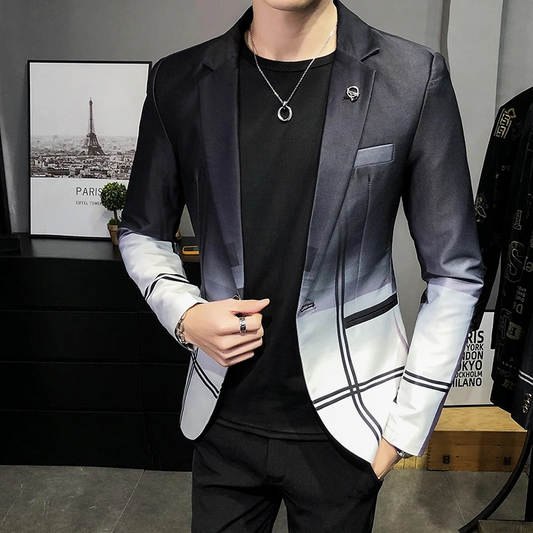 Classic Men's Fitted Office Jacket - OutfitLondon