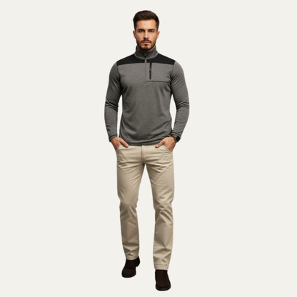 Men's Lightweight Quarter Zip Fleece Jacket - OutfitLondon