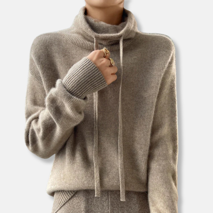 Cozy Oversized Turtleneck Ribbed Sweater