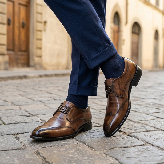 Luxury Leather Slip On Loafers For Men - OutfitLondon
