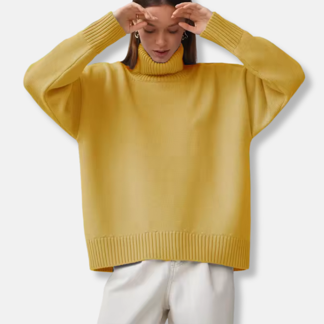 Soft Women's Oversized Turtleneck Sweater