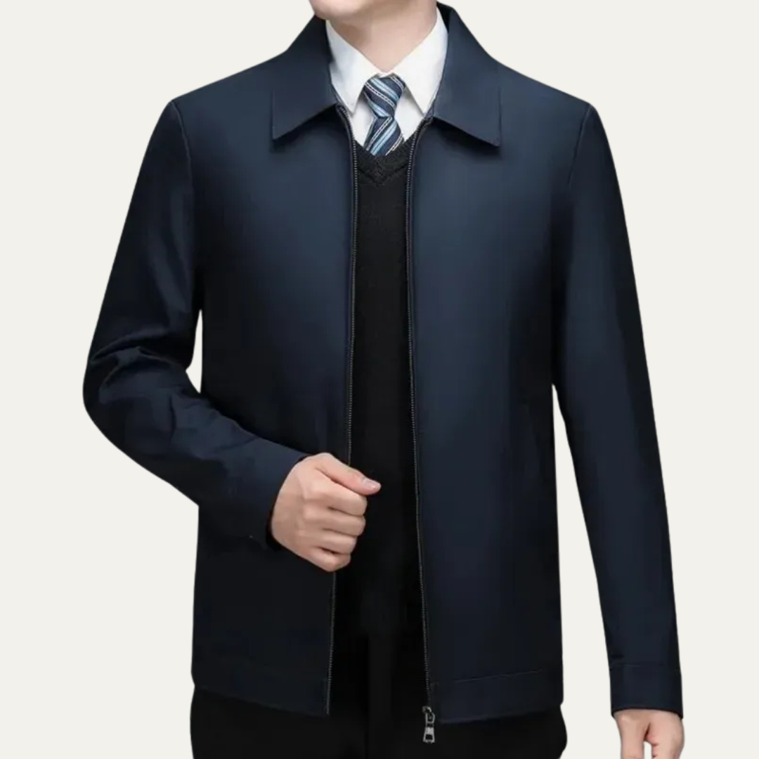 Men's Fit Zip Up Leather Jacket