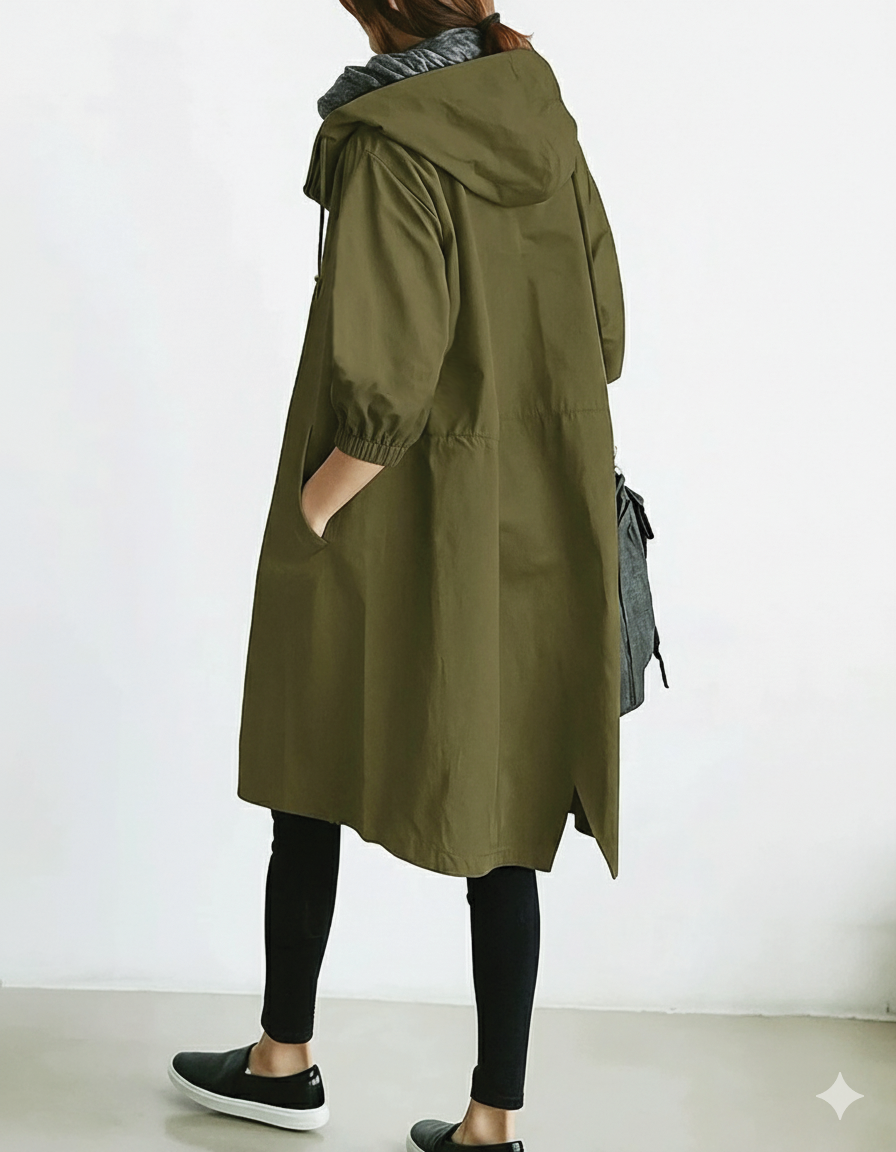 Women's Hooded Trench Coat