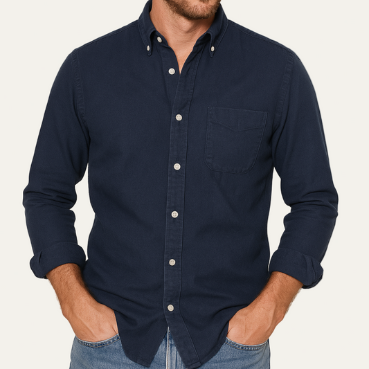 Men's Classic Relaxed Fit Dress Shirt - OutfitLondon
