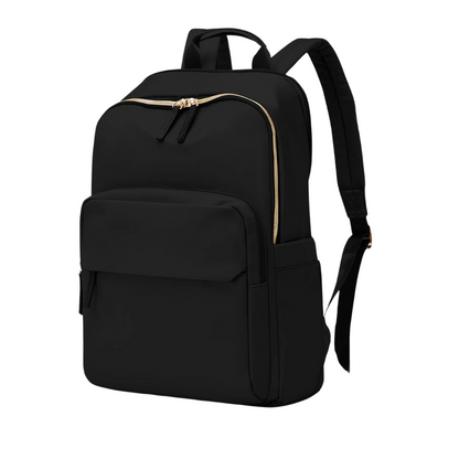 Water-Resistant Laptop Backpack Gold Tone Hardware 15.6 Inch