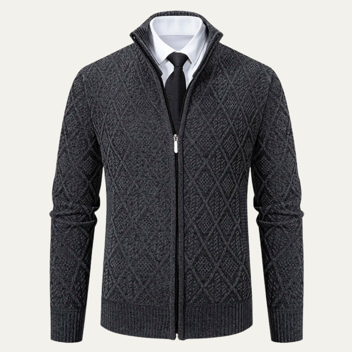Stylish Mens Patterned Knit Blazer Jacket - OutfitLondon