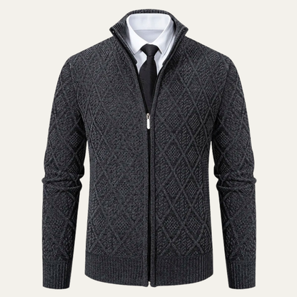 Stylish Mens Patterned Knit Blazer Jacket - OutfitLondon