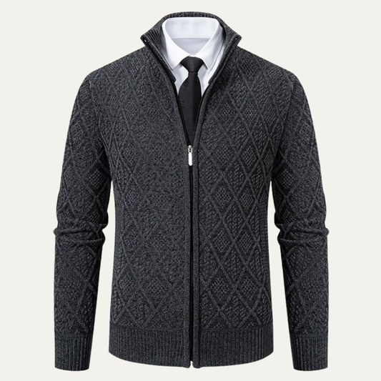 Stylish Mens Patterned Knit Blazer Jacket - OutfitLondon