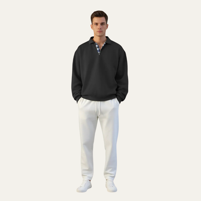 Casual Fit Long Sleeve Polo Shirt