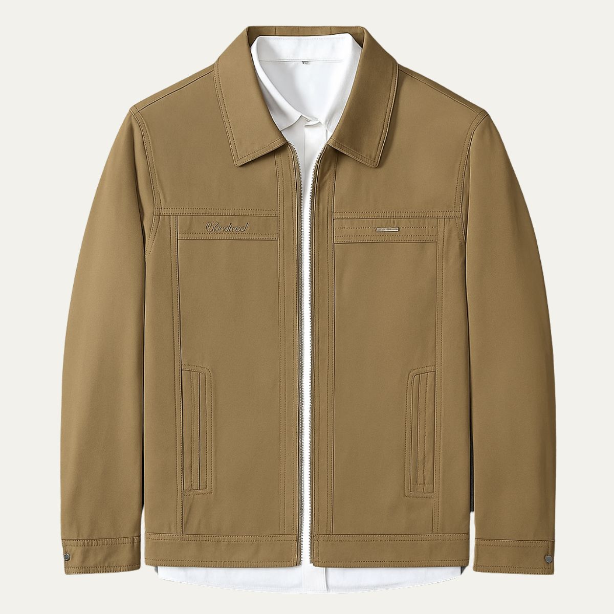 Relaxed Fit Zip Up Shirt Jacket - OutfitLondon