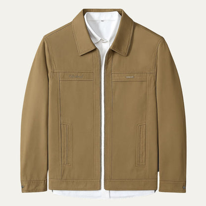 Relaxed Fit Zip Up Shirt Jacket - OutfitLondon