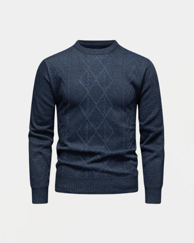 Classic Crew Neck Patterned Sweater