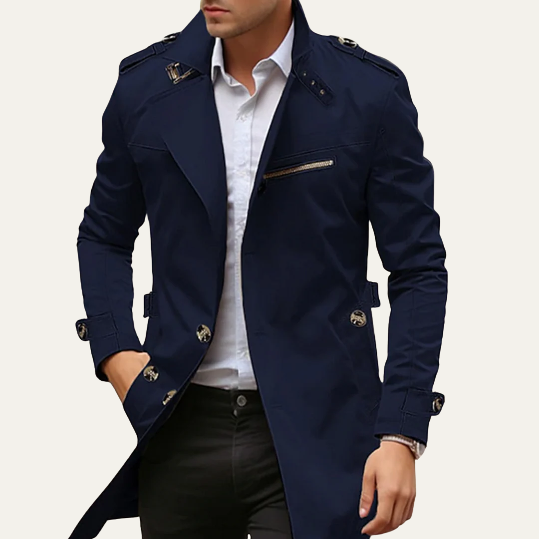 Classic Waterproof Mens Trench Overcoat