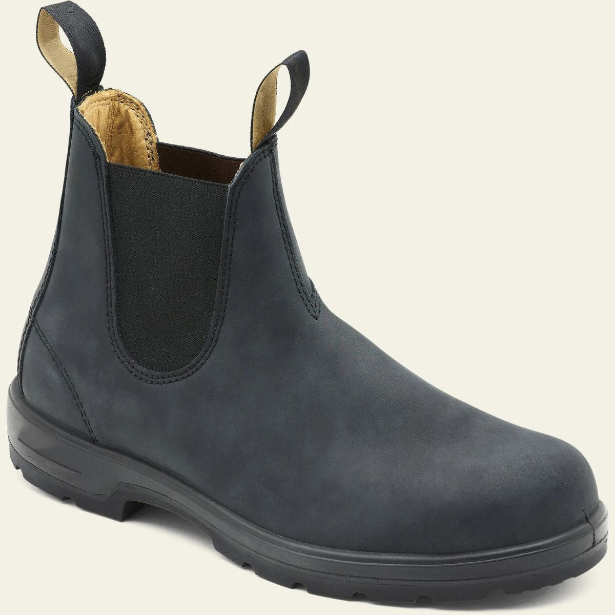 Classic Black Leather Ankle Boots for Men