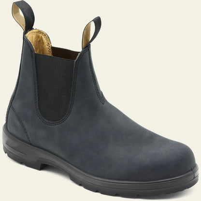 Classic Black Leather Ankle Boots for Men