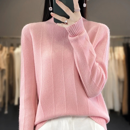 Cozy Female Waterproof Crew Neck Sweater - OutfitLondon