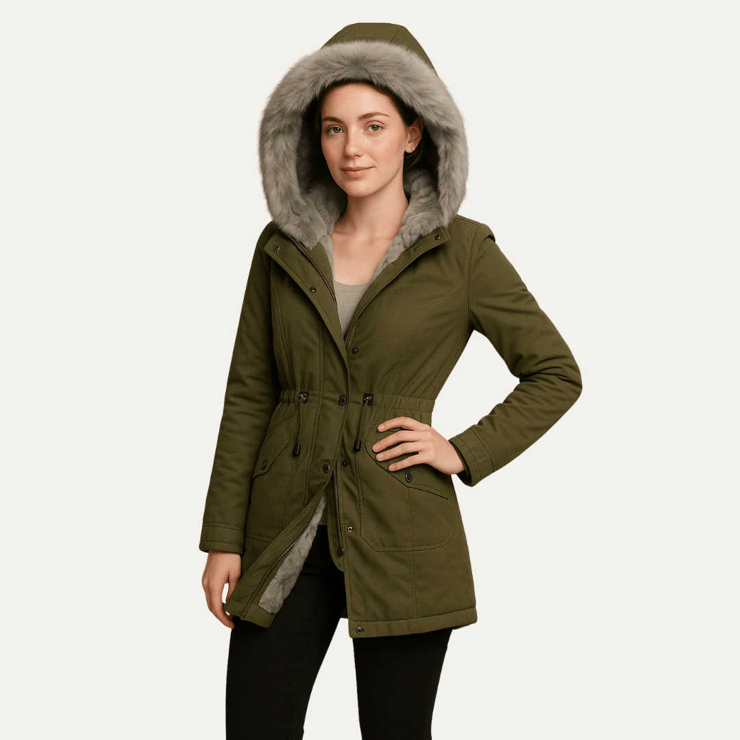 Slim Fit Synthetic Fur Coat