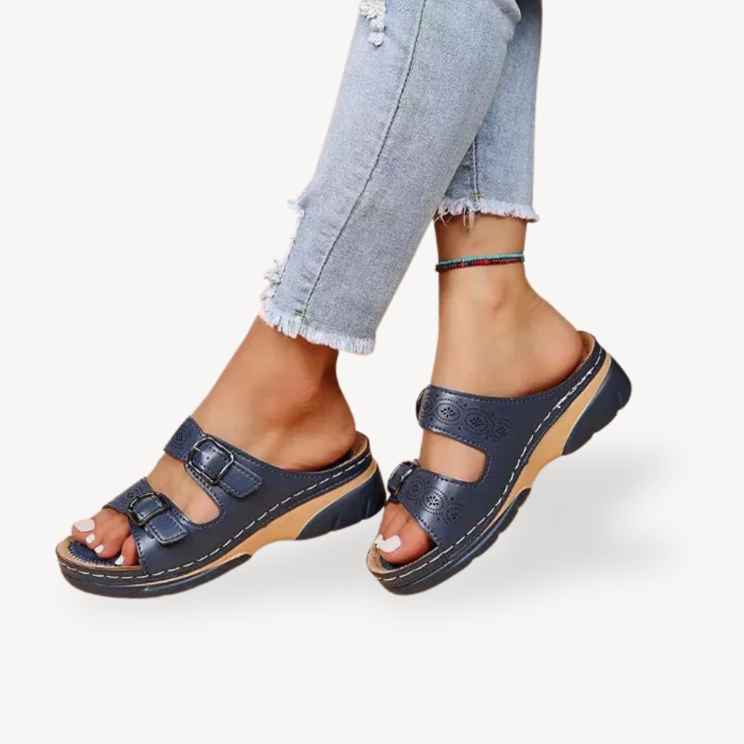 Supportive Soft Strap Sandals for Women PU - OutfitLondon