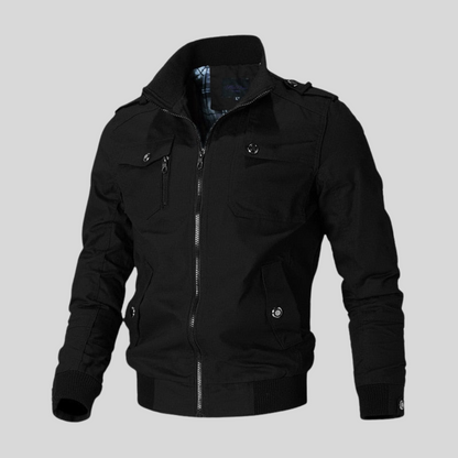 Rugged Army Style Zip Up Jacket