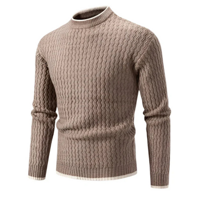 Relaxed Fit Textured Crew Sweater