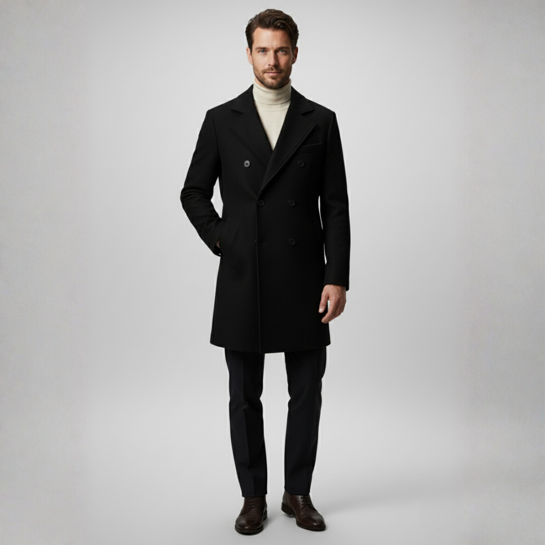Classic Warm Winter Pea Coat - OutfitLondon