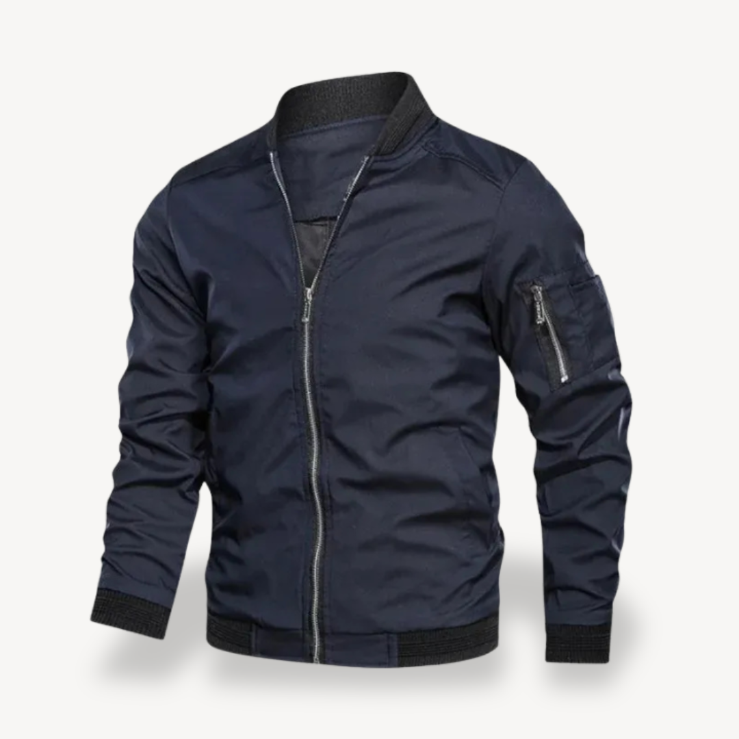 Slim Fit Water Resistant Bomber Jacket - OutfitLondon
