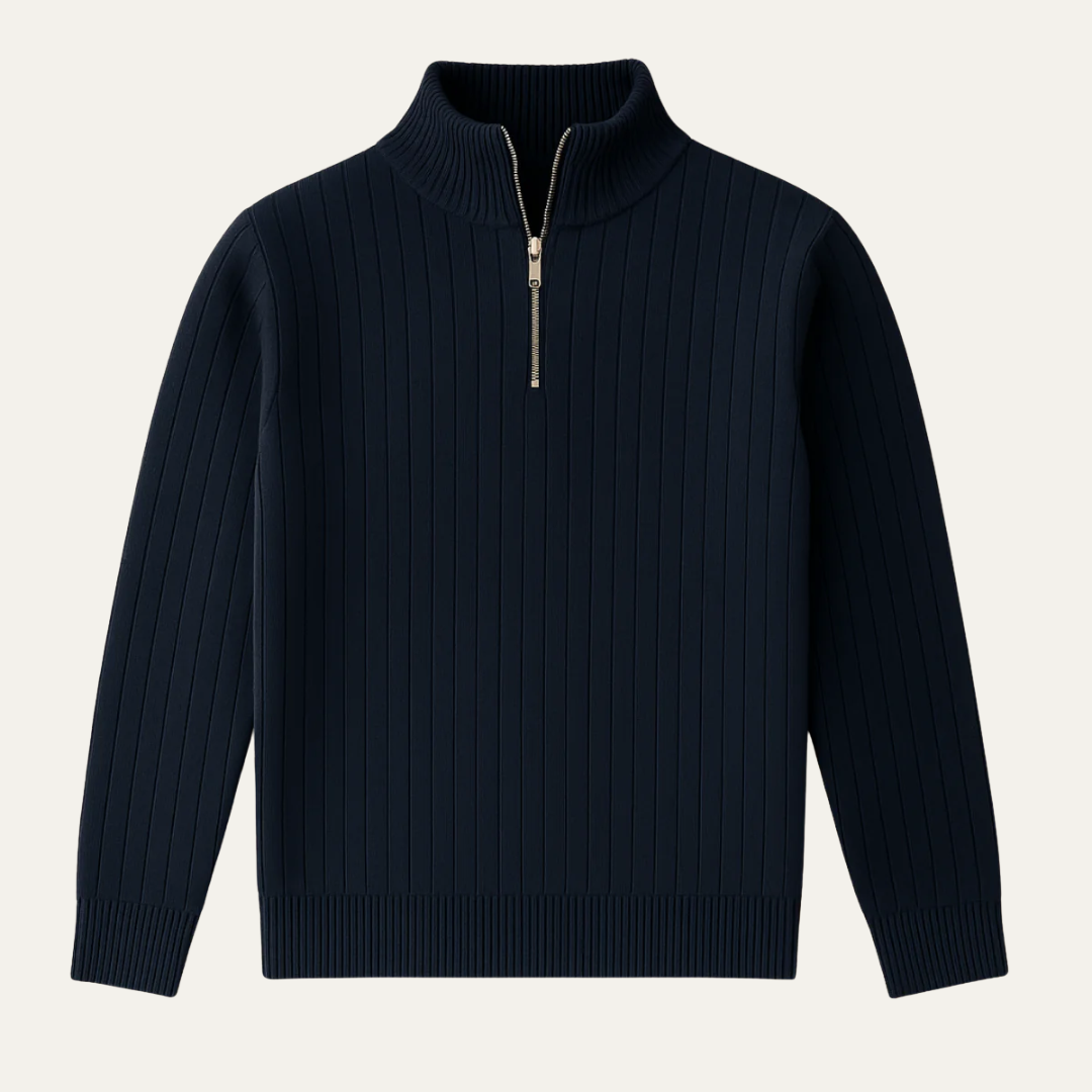 Men's Thermal Quarter Zip Fleece Sweater - OutfitLondon