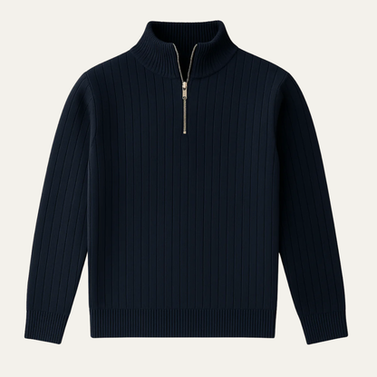 Men's Thermal Quarter Zip Fleece Sweater - OutfitLondon