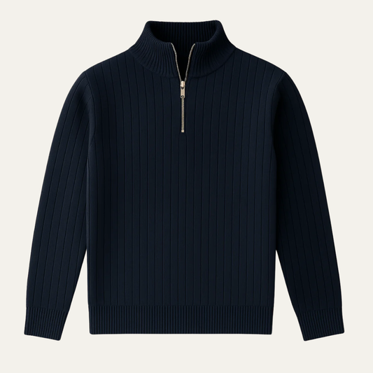 Men's Thermal Quarter Zip Fleece Sweater - OutfitLondon
