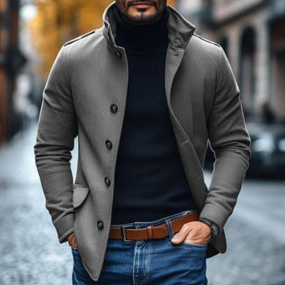 Classic Mens Wool Tailored Coat
